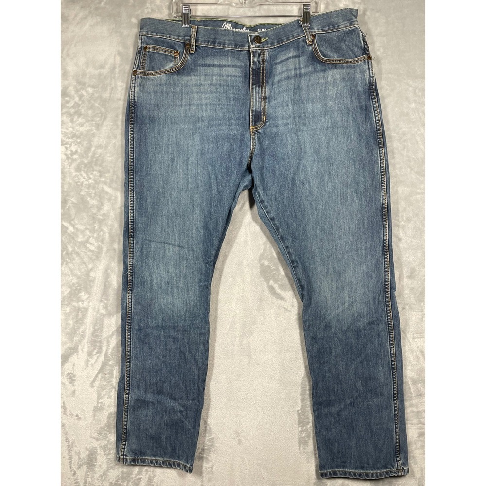 Wrangler Retro Slim Straight Medium Wash Blue Denim Jeans 1088MWZRT Mens 42x32